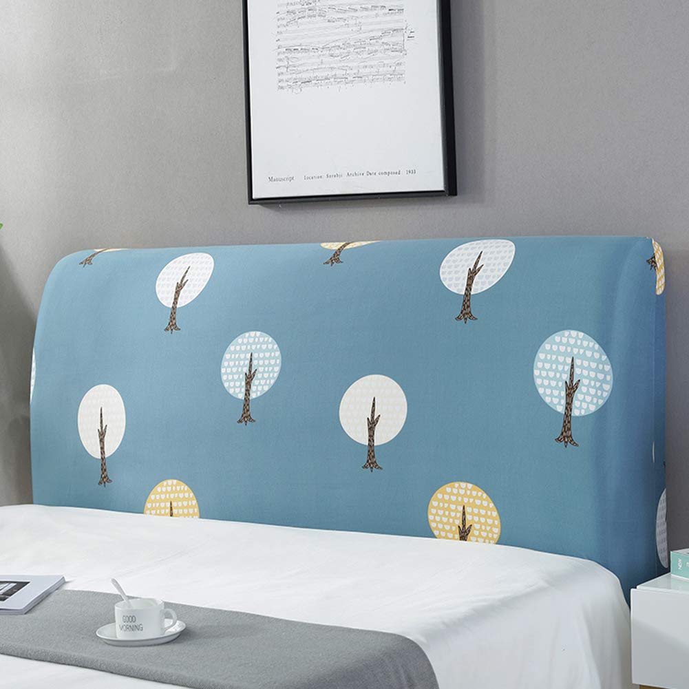 Printed Stretch Headboard Slipcover - Dustproof Bed Headboard Cover for Queen Size (67-85 inch) - Fits Wooden, Upholstered & Leather Beds - Perfect for Bedroom Decor & Headboard Protection