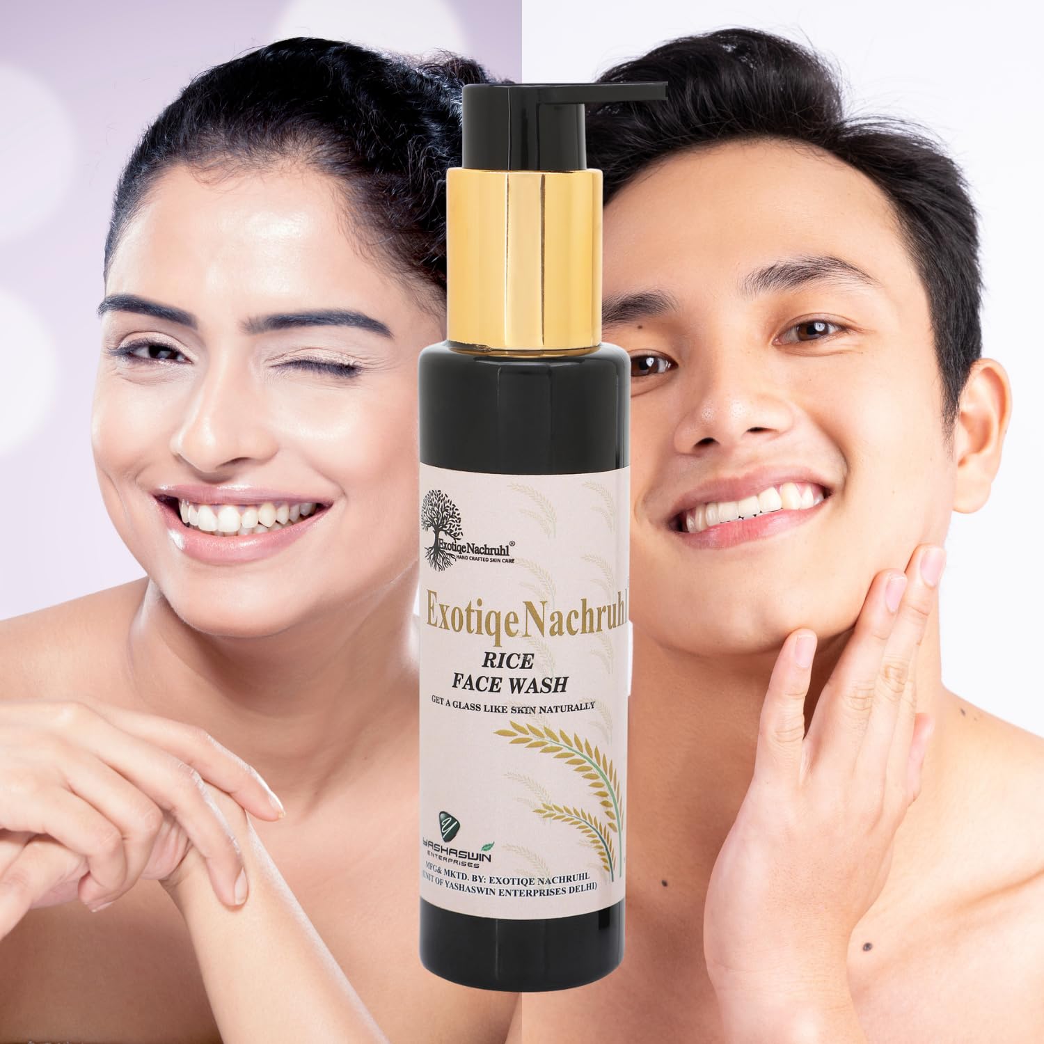 Exotiqe Nachruhl Rice Face Wash - Vegan, Natural Ingredients for Soft & Smooth Skin | Gentle Cleansing for Daily Skincare Routine & Sensitive Skin Care