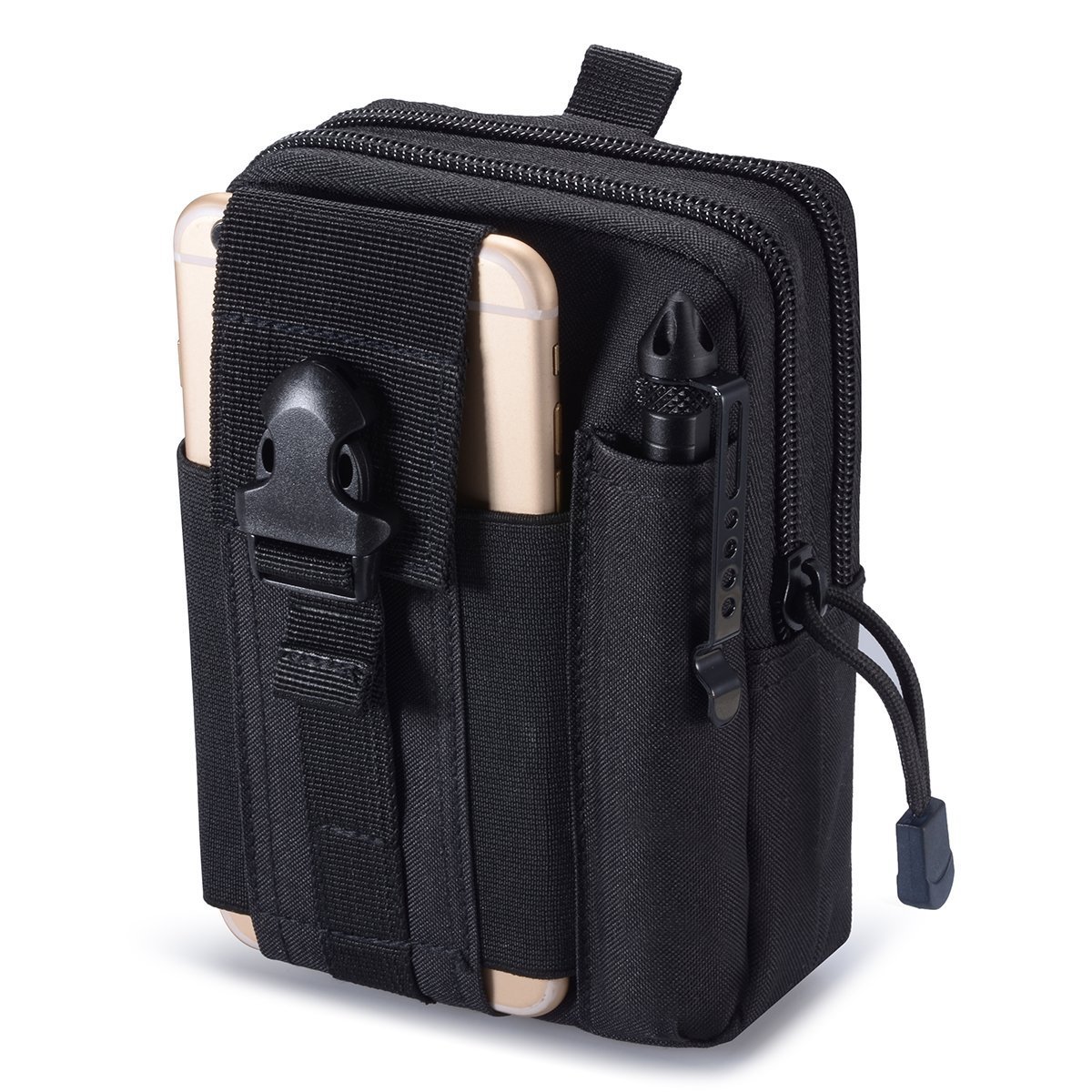 Tactical MOLLE Pouch - Compact Waist Bag for Men with Phone Holder - Outdoor, EDC, Utility Gear for Hiking, Camping & Travel
