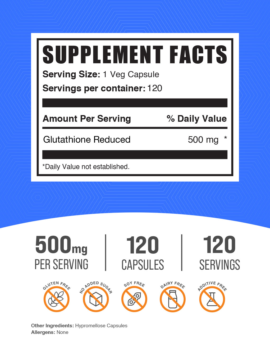 Premium Glutathione Capsules (Reduced Form) - 500mg Antioxidant Supplement for Skin Whitening, Detox & Immune Support - Best for Anti-Aging, Liver Health & Cellular Protection - 60 Vegan Capsules