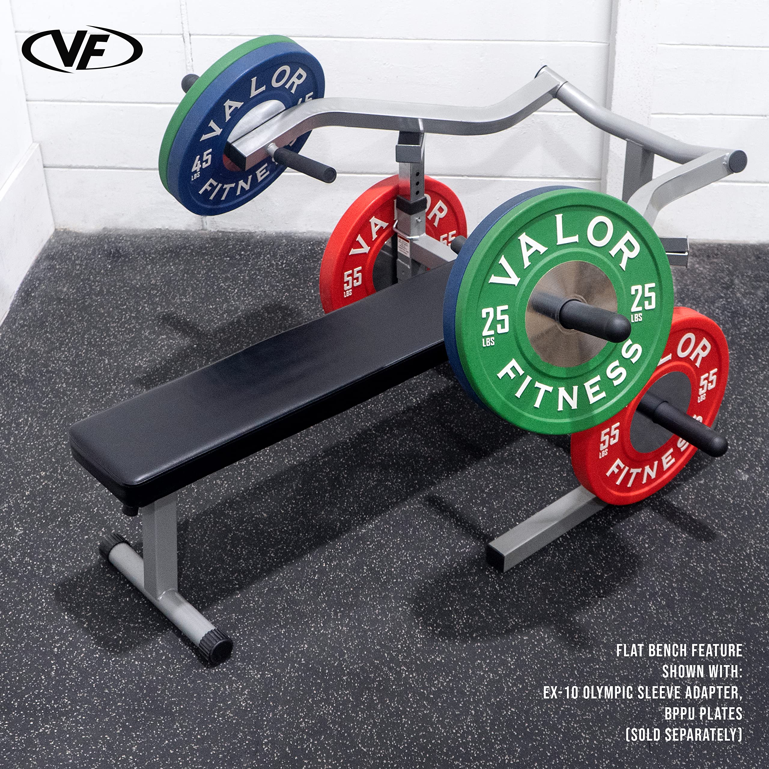 Valor Fitness BF-47 Chest Press Machine for Home Gym - Independent Converging Arms with 9 Adjustable Positions - Flat & Incline Bench - 250 lb Weight Capacity - Perfect for Strength Training & Muscle Building