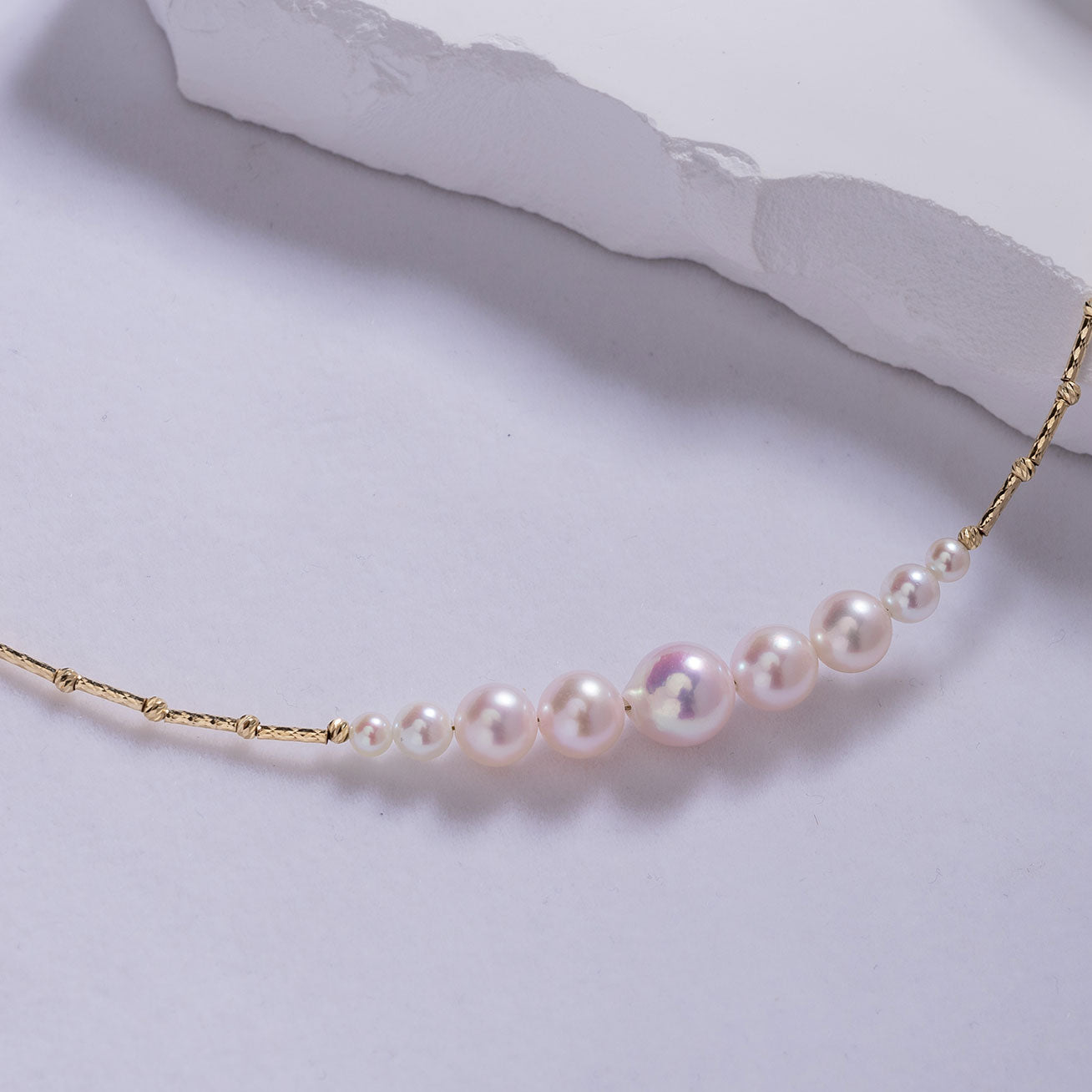 18K Solid Gold Akoya Pearl Bracelet for Women - Elegant Pearl Jewelry Gift for Anniversary, Birthday & Special Occasions | KB00017
