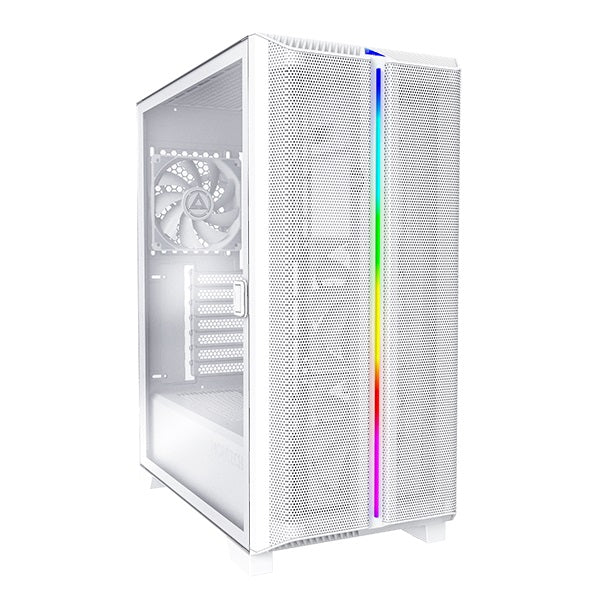 Montech Sky One Lite MESH TG ATX Mid Tower PC Case - ARGB Front Panel, 3 Pre-Installed 120mm Fans, USB Type-C Port | High Airflow Gaming Computer Case for Home & Office Builds
