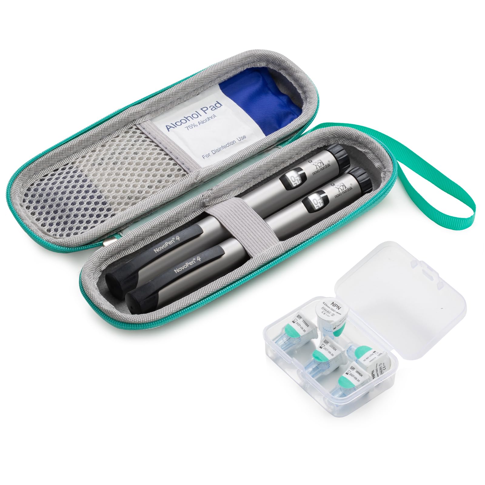 Portable Insulin Cooler Travel Case - Insulated Organizer for Insulin Pens & Diabetic Supplies - Perfect for Travel, Work, and Outdoor Activities (Green)
