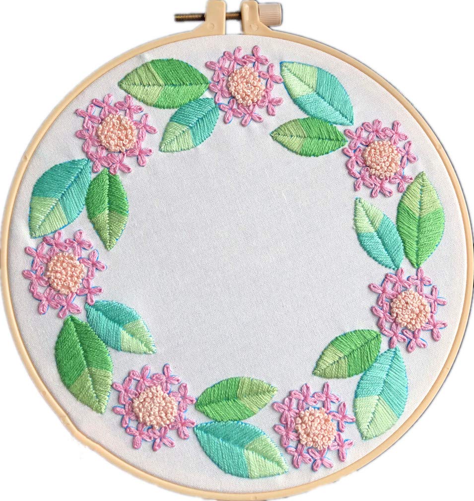 Abillyn 3 Pack Flower Embroidery Starter Kit - Pre-Stamped Cross Stitch Kits with Printed Patterns for Beginners (Floral Design) - Perfect for DIY Home Decor, Gifts & Craft Projects
