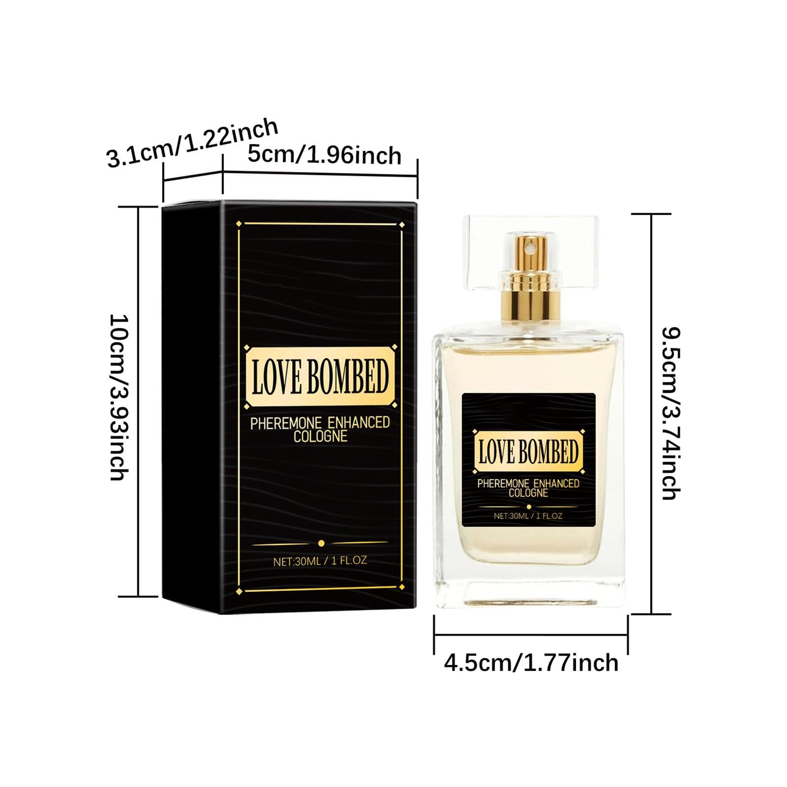 Love Bombed Cologne for Men - Long Lasting Pheromone Fragrance | Attract Women with Charming Scent | Perfect for Date Night, Gifts & Special Occasions