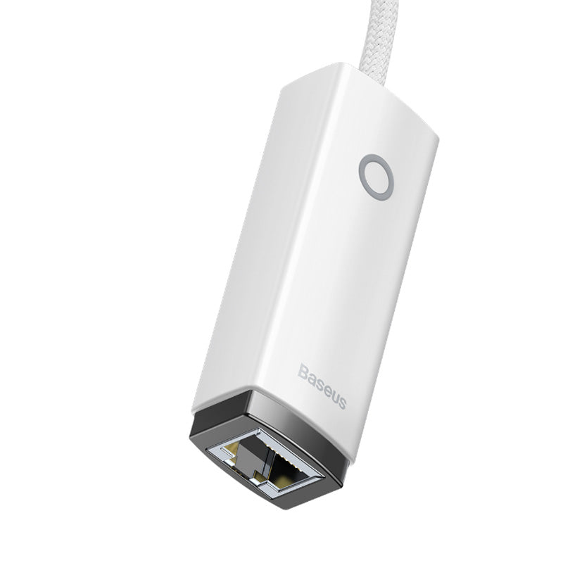 Baseus Lite Series USB C to Ethernet Adapter 1000Mbps Gigabit LAN RJ45 Port - White - Perfect for MacBook, iPad Pro, and Ultrabooks for Stable Internet Connection