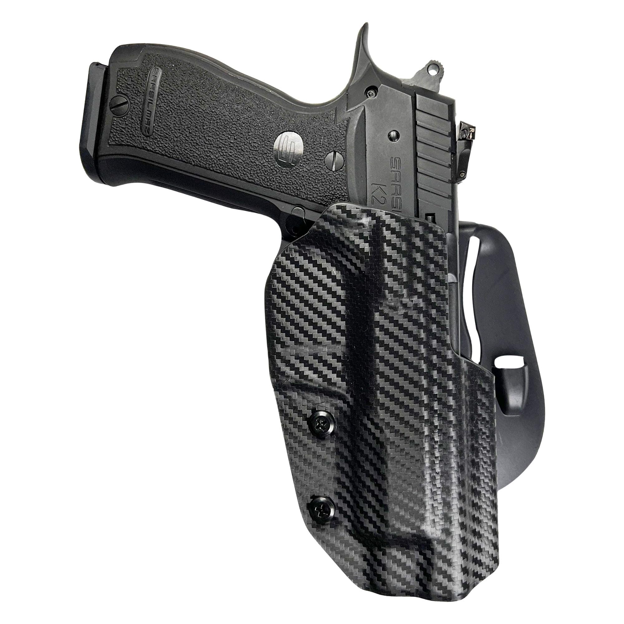 OWB Kydex Paddle Holster for SAR K2 45 - Right/Left Hand Tactical Gun Holster | Adjustable Retention for Range Training & Concealed Carry | Durable EDC Holster for Hiking, Camping & Outdoor Adventures | Perfect for Police, Military, Hunters & Gun Enthusiasts | Self-Defense, Home Protection & Shooting Practice Use
