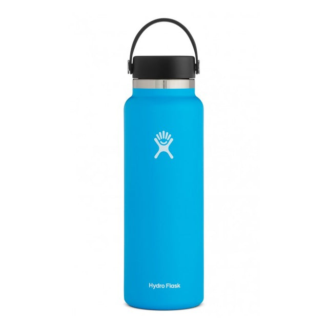 40 oz Wide Mouth Water Bottle with Straw & Handle - Leakproof Stainless Steel Insulated Water Jug for Gym, Hiking & Outdoor Activities - BPA Free Vacuum Flask for Hot & Cold Beverages