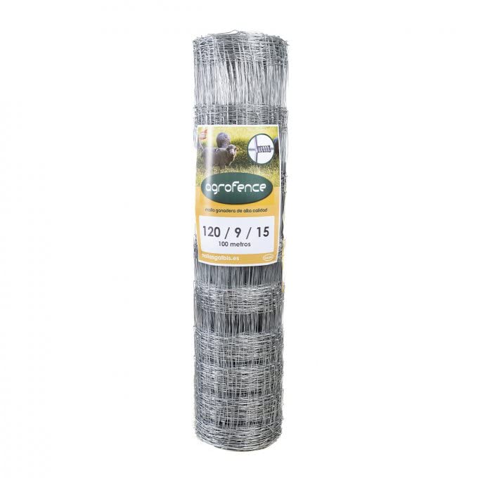 AgroFence MALLA GANADERA 120/9/15 Livestock Fence Netting - 100 Meters Roll for Farm, Ranch & Animal Enclosures | Durable Wire Mesh for Cattle, Sheep & Poultry Protection