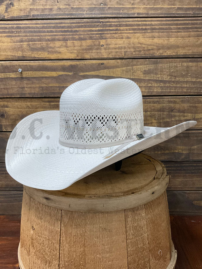 Larry Mahan LMH11169 10X DURANT Straw Cowboy Hat - Ice White Color for Western Rodeo, Outdoor Country Music Festivals & Summer Beach Vacations