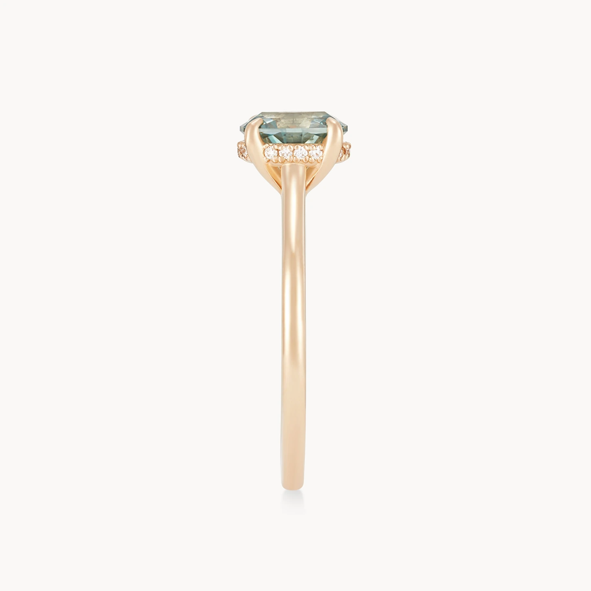 14K Yellow Gold Aqua Blue Oval Gemstone Ring - Unique Handmade Jewelry for Women, Perfect for Weddings, Anniversaries & Special Occasions