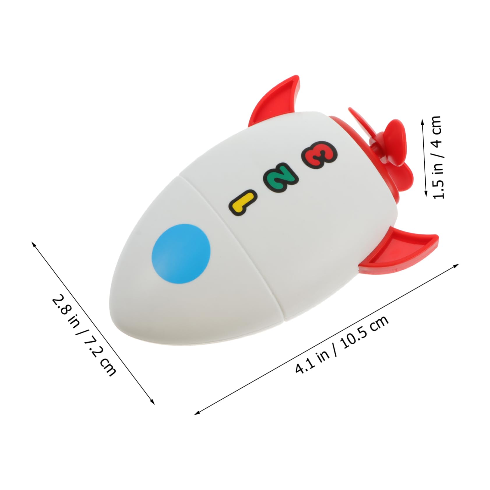 VICASKY 6-Piece Water Rocket Bath Toys Set - Wind-Up Clockwork Swimming Pool & Bathtub Play Toys for Kids - Fun Bath Time & Pool Party Games for Toddlers & Children