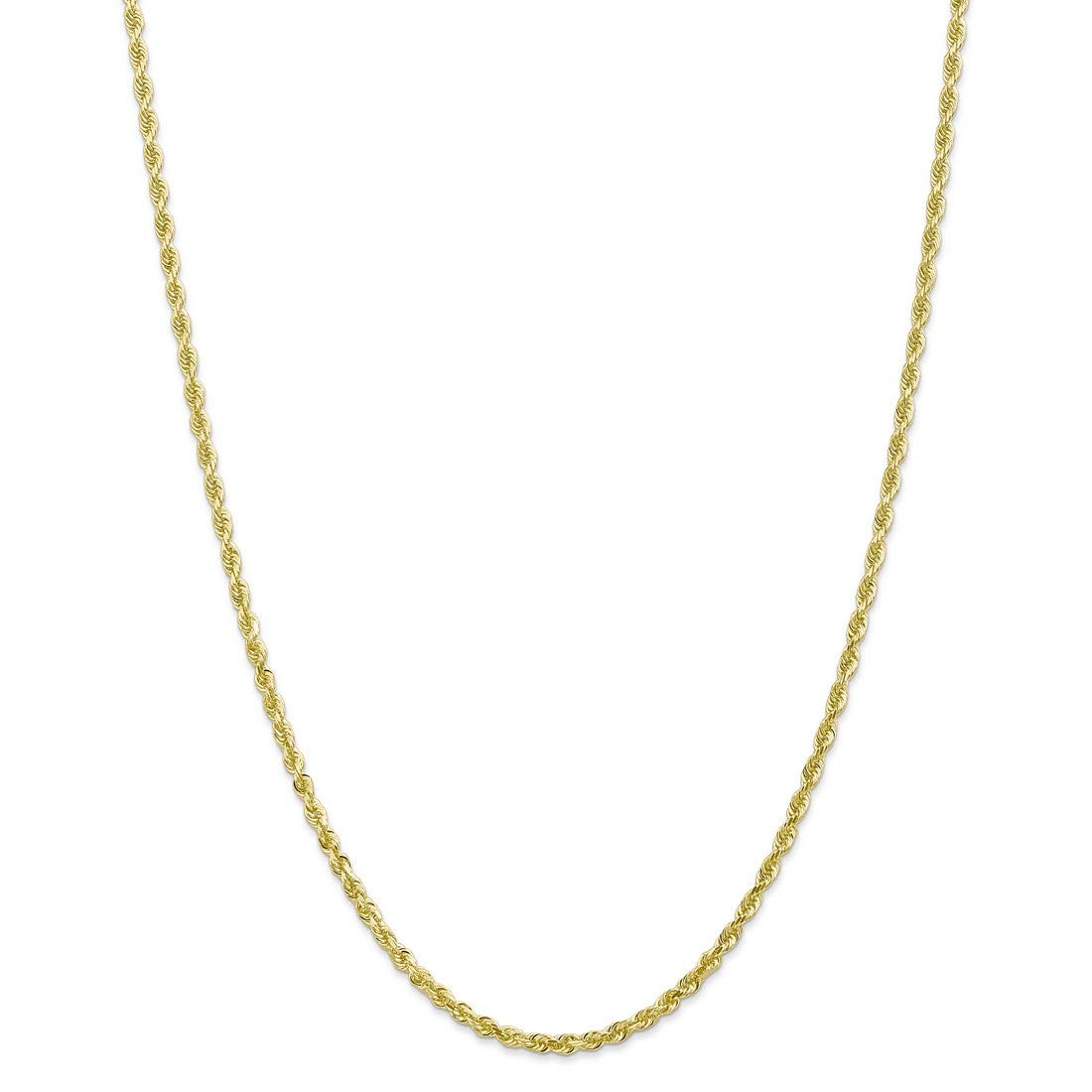 10K Yellow Gold Solid Diamond-Cut Quadruple Rope Chain Necklace, Bracelet or Anklet - Elegant Jewelry for Women, Gift for Her, Perfect for Weddings, Parties & Everyday Wear
