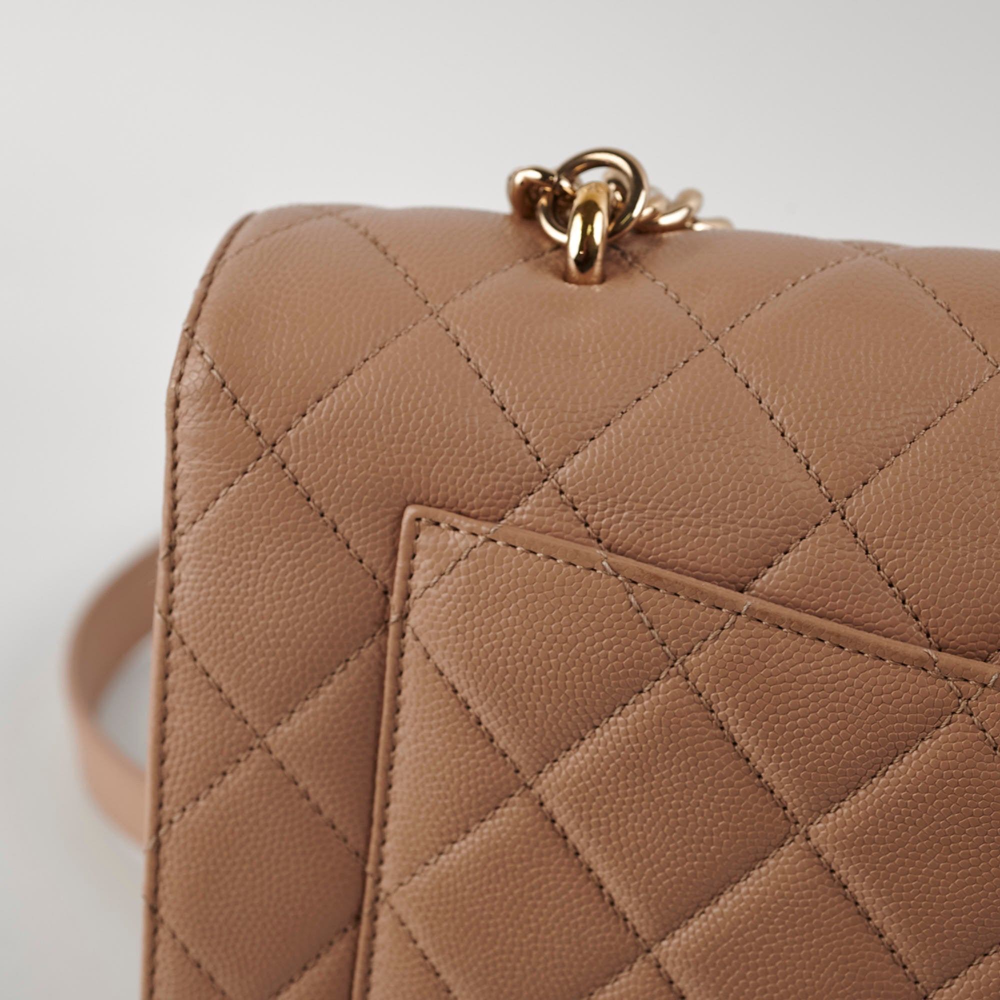 Chanel Caviar Leather Seasonal Flap Bag Beige 24 Series - Luxury Designer Handbag for Women, Perfect for Parties, Events & Everyday Use