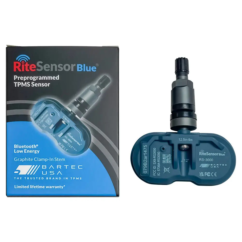 Bartec Rite Sensor Blue - 10 Pack Bluetooth TPMS Sensors for Tesla & Electric Vehicles | Tire Pressure Monitoring System | Easy Installation for Model S/3/X/Y | Road Trip & Daily Commute Safety