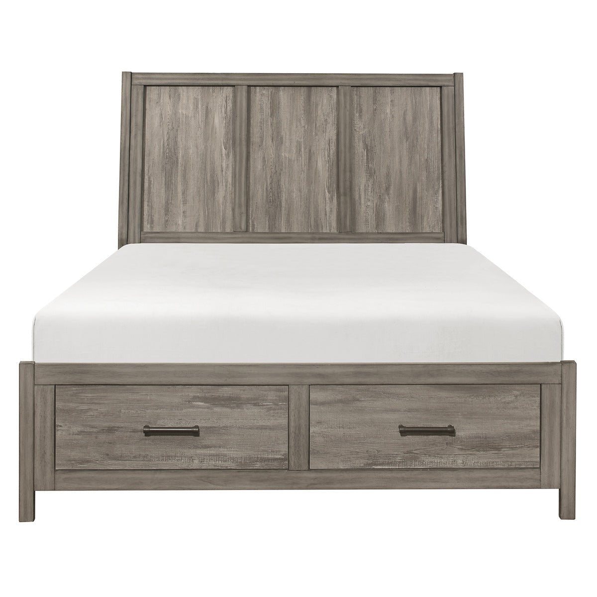 Bainbridge Eastern King Platform Bed with Footboard Storage - Modern Wooden Bed Frame with Underbed Storage Space - Perfect for Master Bedrooms, Guest Rooms & Small Spaces