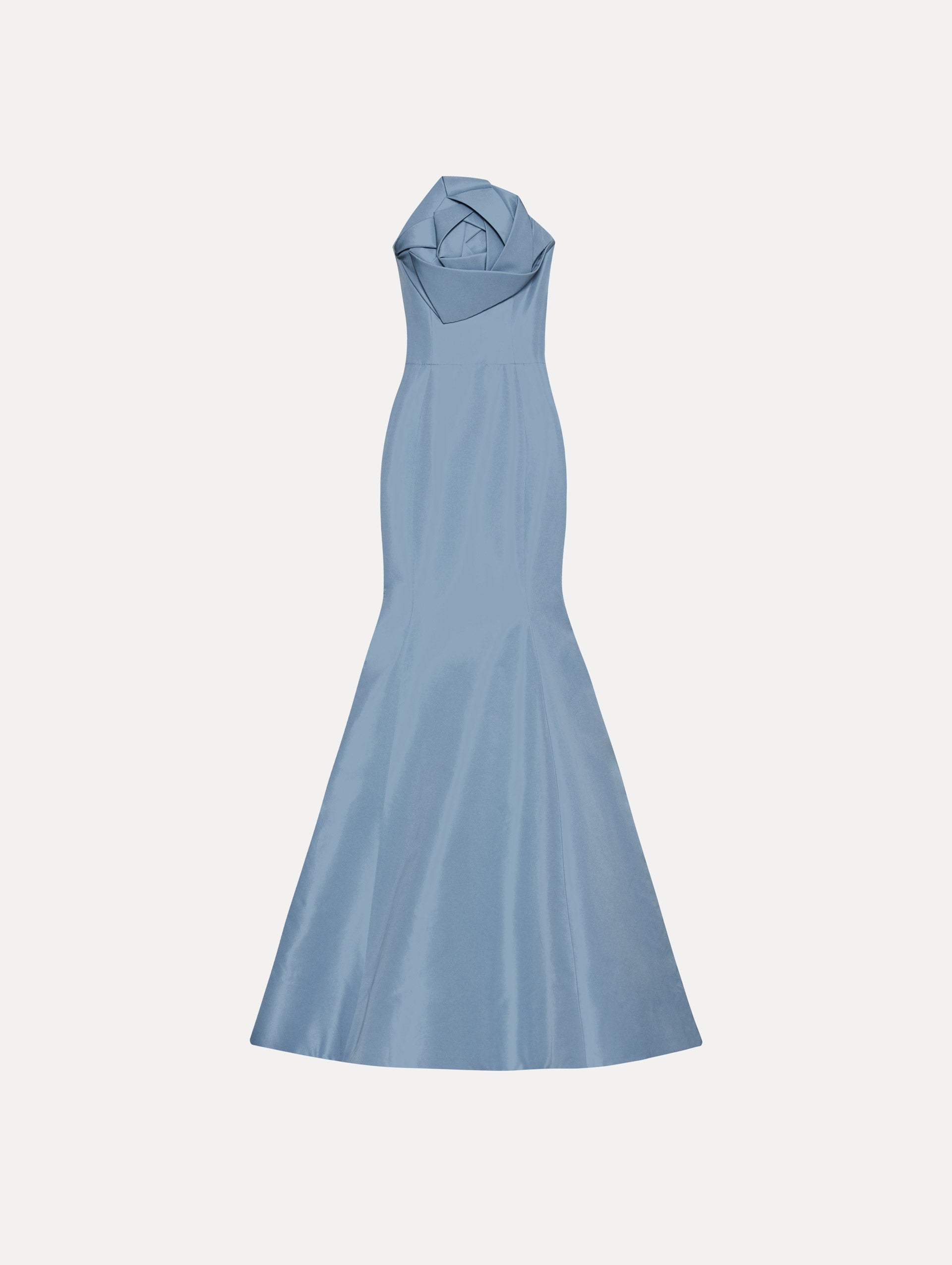 Elegant Rosette Faille Trumpet Gown - Formal Evening Dress for Prom, Wedding & Black Tie Events