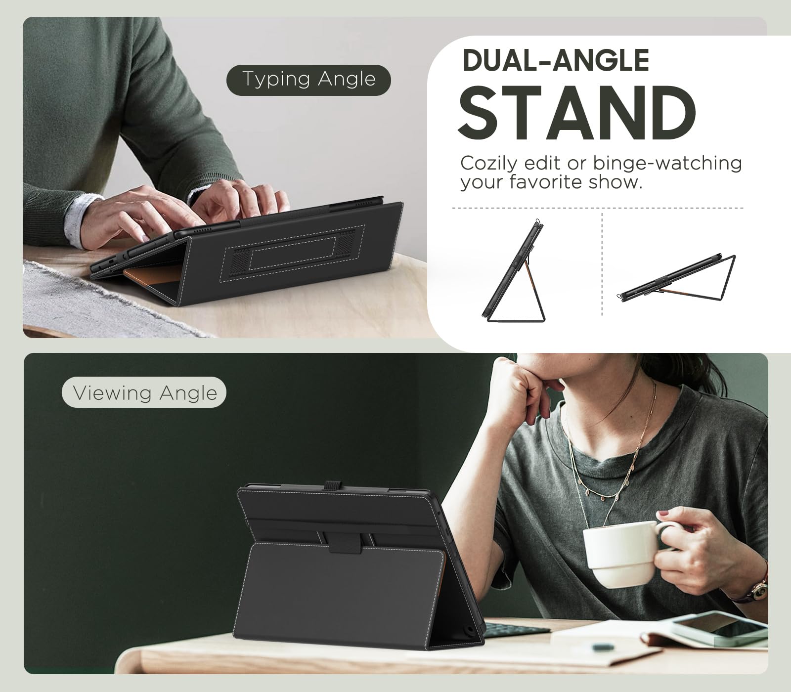 MoKo Slim Folding Stand Case for Amazon Kindle Fire HD 10 & 10 Plus (13th/11th Gen, 2023/2021) 10.1