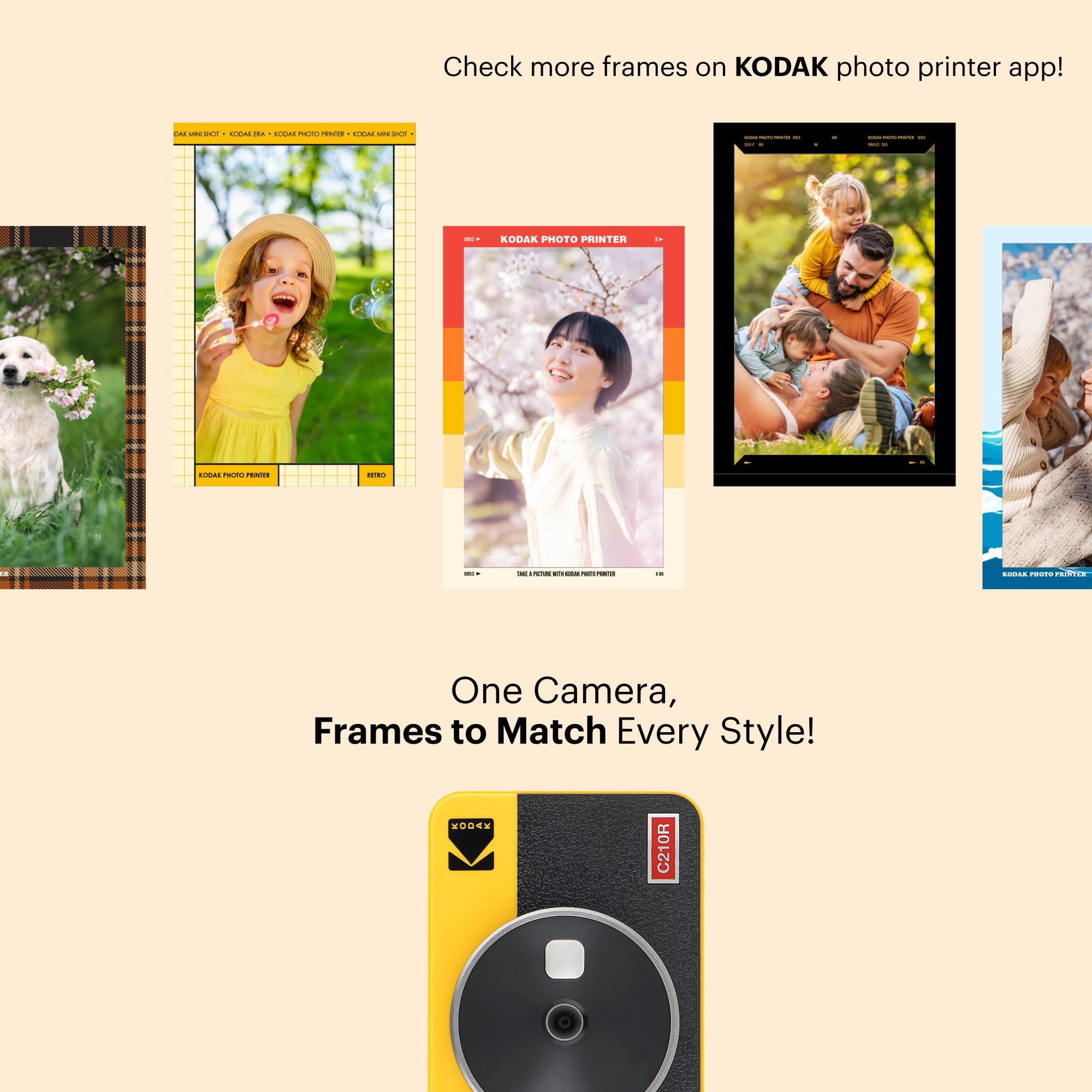 KODAK Mini Shot 2 Retro 4PASS 2-in-1 Instant Digital Camera & Photo Printer - Print 2.1x3.4