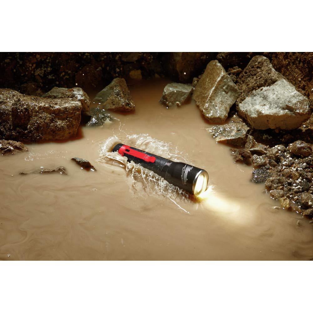 MILWAUKEE 325-Lumen LED Flashlight - Bright Focused Beam, Durable Construction for Camping, Hiking & Emergency Use