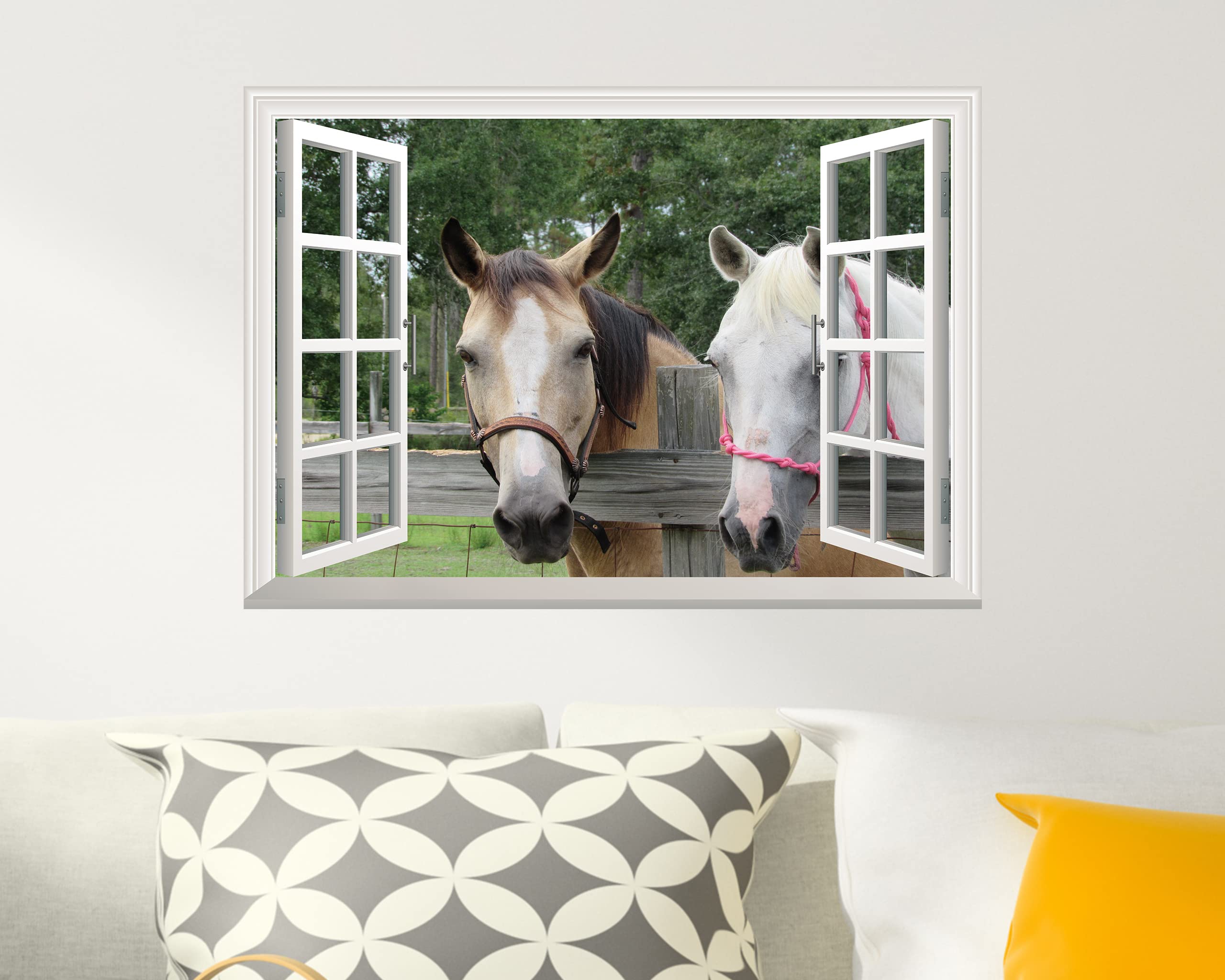 FLFK Horse Faux Window Wall Sticker - 16