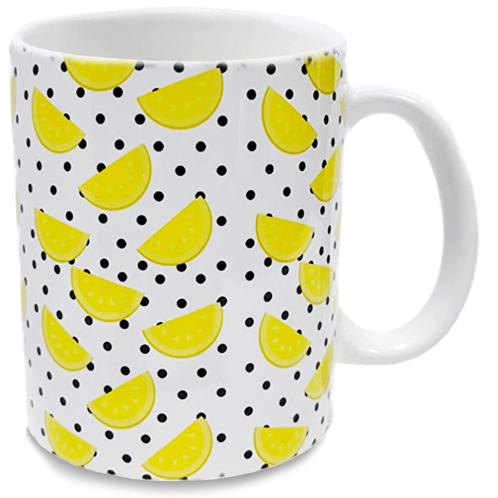 12oz Ceramic Coffee Mug with Unique Lemon Design - Safe for Hot & Cold Drinks - Perfect for Office, Home, or Gifts - Great for Coffee, Tea, Milk - Ideal for Daily Use, Housewarming, Birthday Presents, and Holiday Gifting