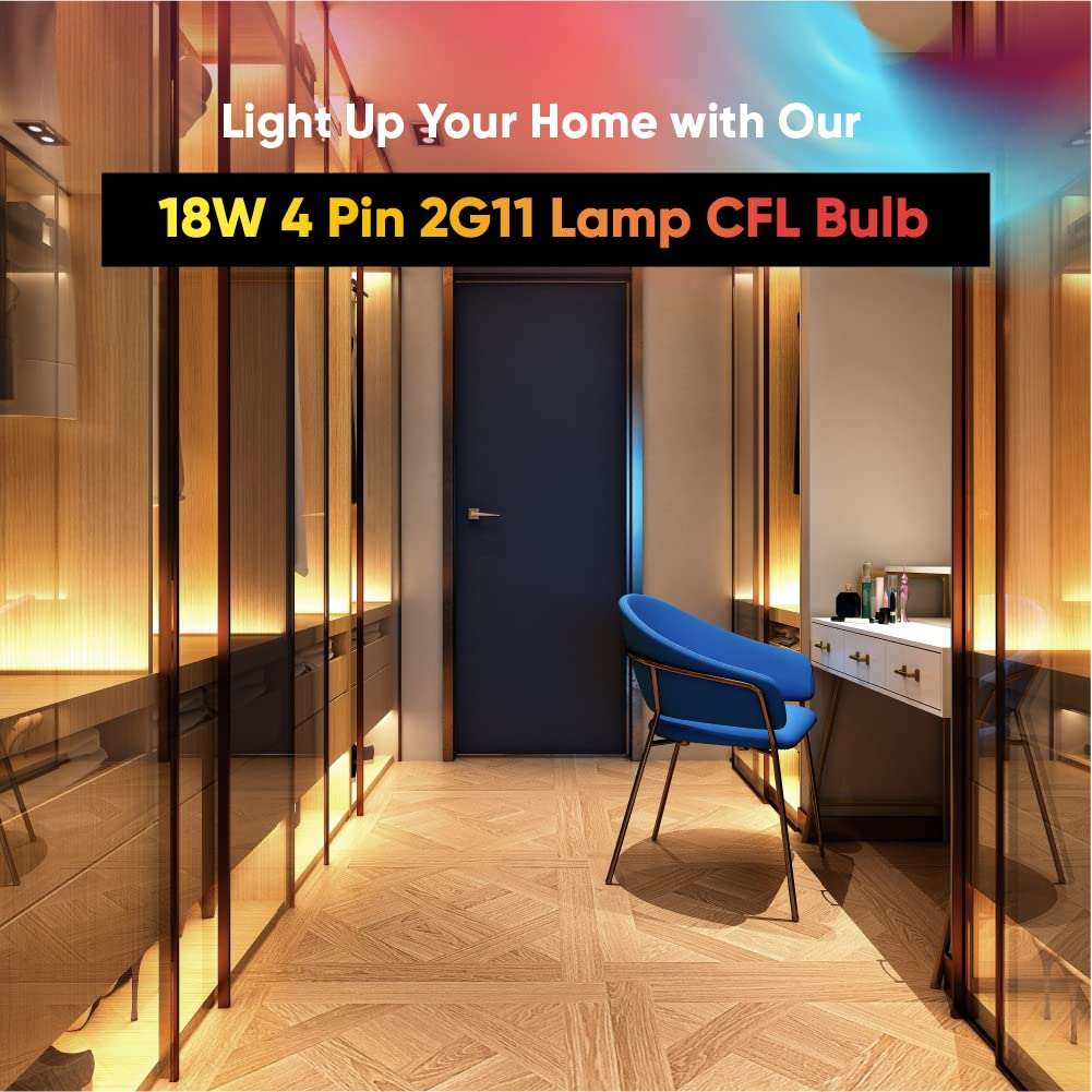 Lumenivo 18W PL Bulb 2G11 Base 4 Pin Replacement for OttLite T18330 - 3000K Warm White Light Bulbs (2 Pack) - Ideal for Table Lamps, Floor Lamps, Task Lighting in Home Office, Reading Nook & Craft Room