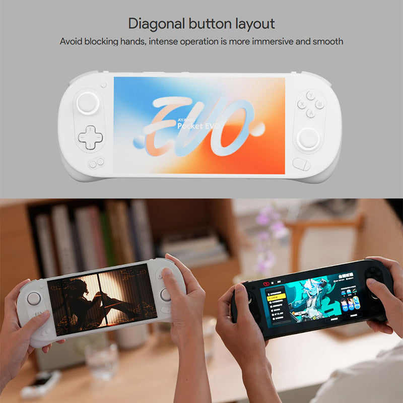 AYANEO Pocket EVO 7-inch OLED Handheld Gaming Console - Android System Portable Game Device for Retro & Modern Gaming On-The-Go