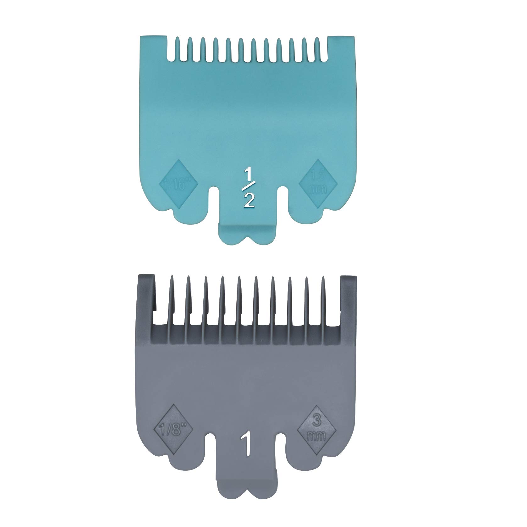 Professional Hair Clipper Attachment Combs - Color Coded Cutting Guides (1/8