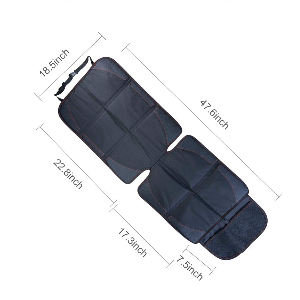 J&C Car Seat Protector - Waterproof Non-Slip Car Seat Cover for Baby & Child Safety Seats, Dog Mats & Kick Mats - Perfect for Road Trips, Daily Commutes & Pet Travel