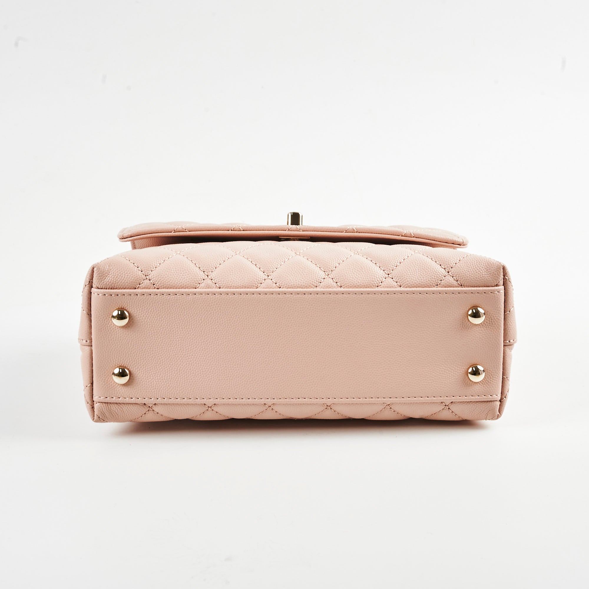 Authentic Chanel Small Coco Handle Bag in Pink Caviar Leather with Microchip - 2021 Collection | Luxury Crossbody Purse for Women, Perfect for Date Night & Special Occasions