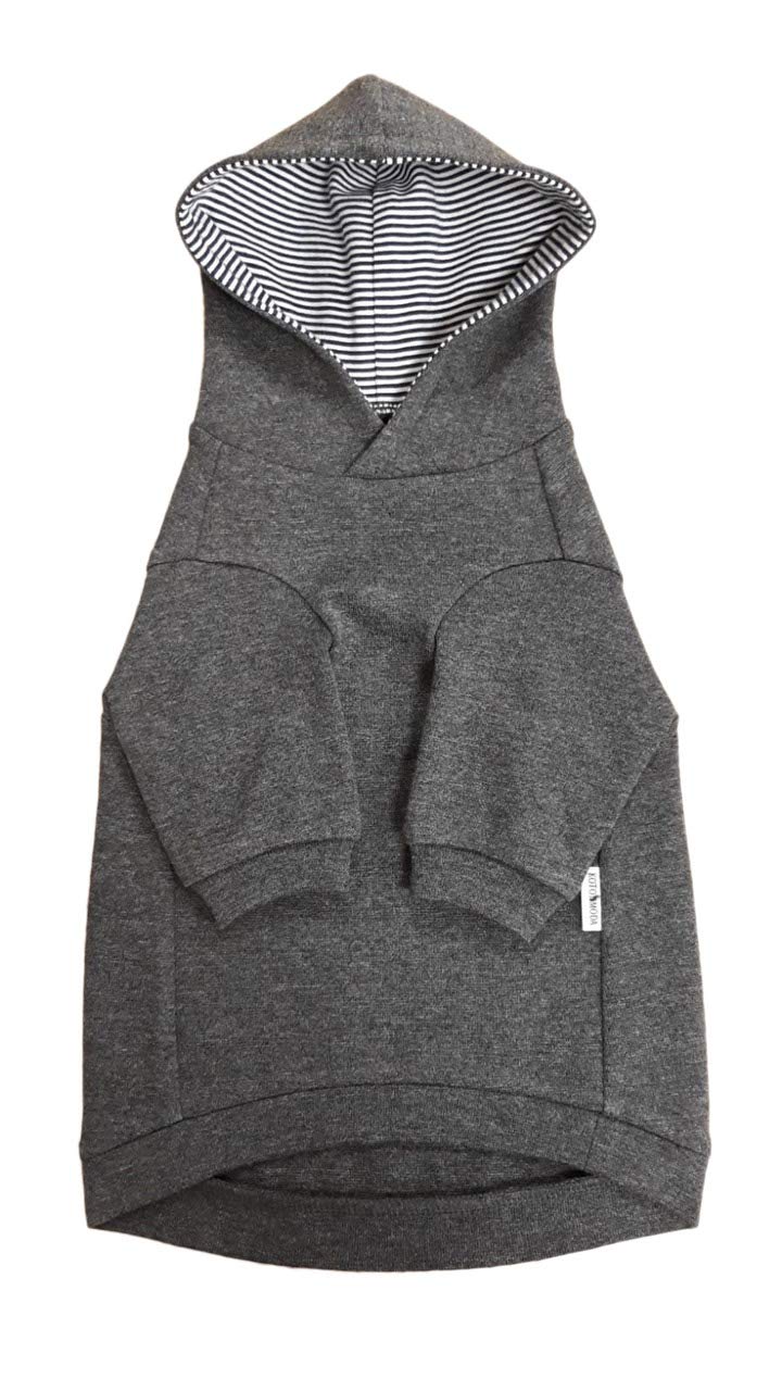 Dark Grey Sphynx Cat Hoodie - Home Sweet Home Print | Soft & Comfortable Cat Clothes for Hairless Cats (XS) | Perfect for Indoor Wear & Photo Shoots