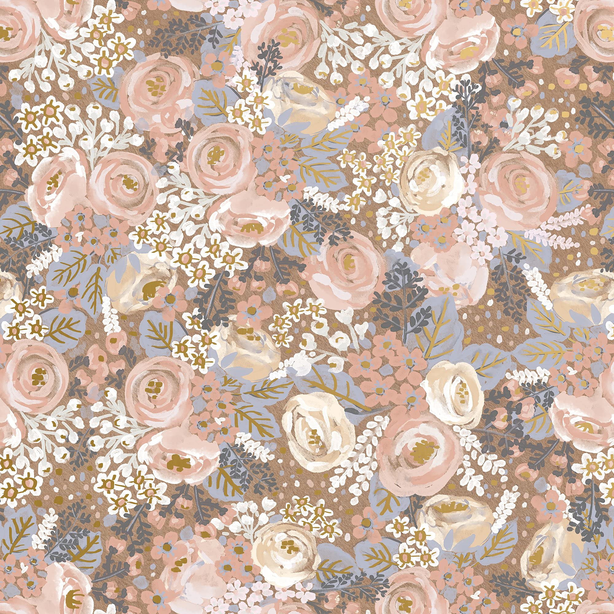 Jillson Roberts Bulk Gift Wrapping Paper - 833 Feet x 30 Inches, Bouquet Design, Full Ream for Holiday, Birthday & Wedding Presents - Perfect for Retail Stores, Gift Shops & Party Decorations