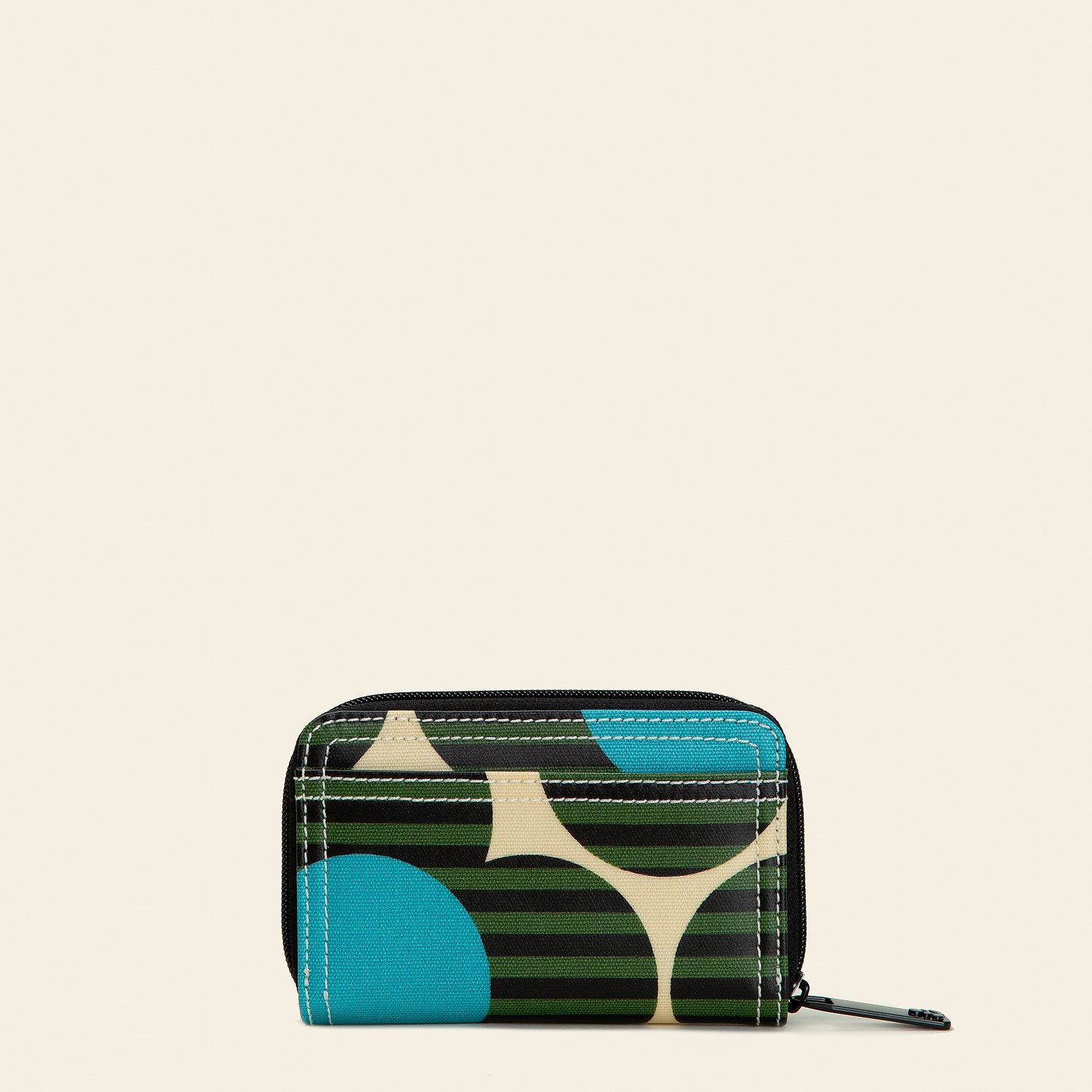 Frankie Foldout Wallet - Stripe Flower Calypso Design | Slim RFID Blocking Wallet for Women | Perfect for Travel, Shopping & Everyday Use