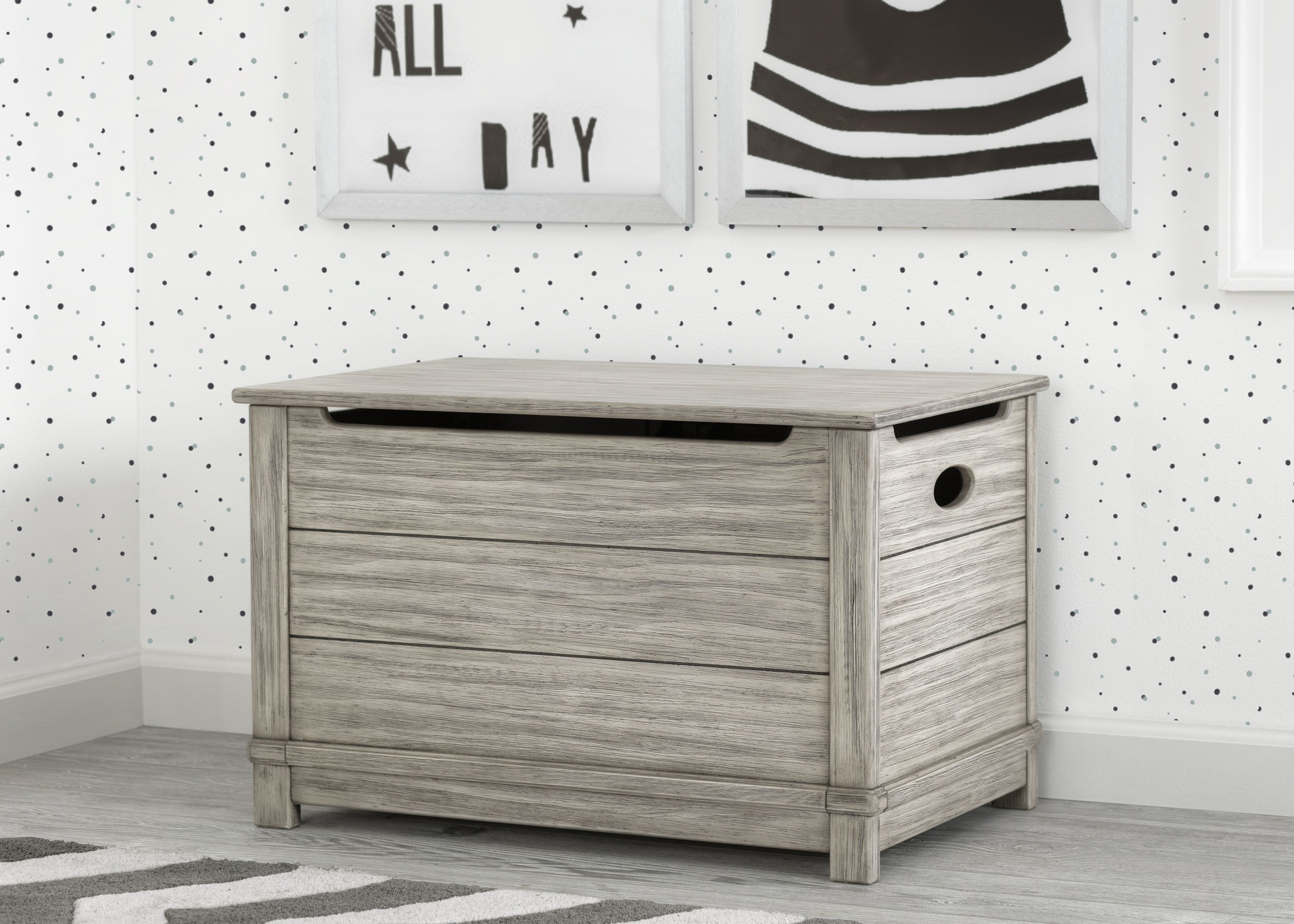 Jackson Storage Chest - Large Wooden Toy Box with Lid, Organizer for Kids Room, Nursery, Playroom & Living Room - Perfect for Storing Toys, Blankets & Clothes