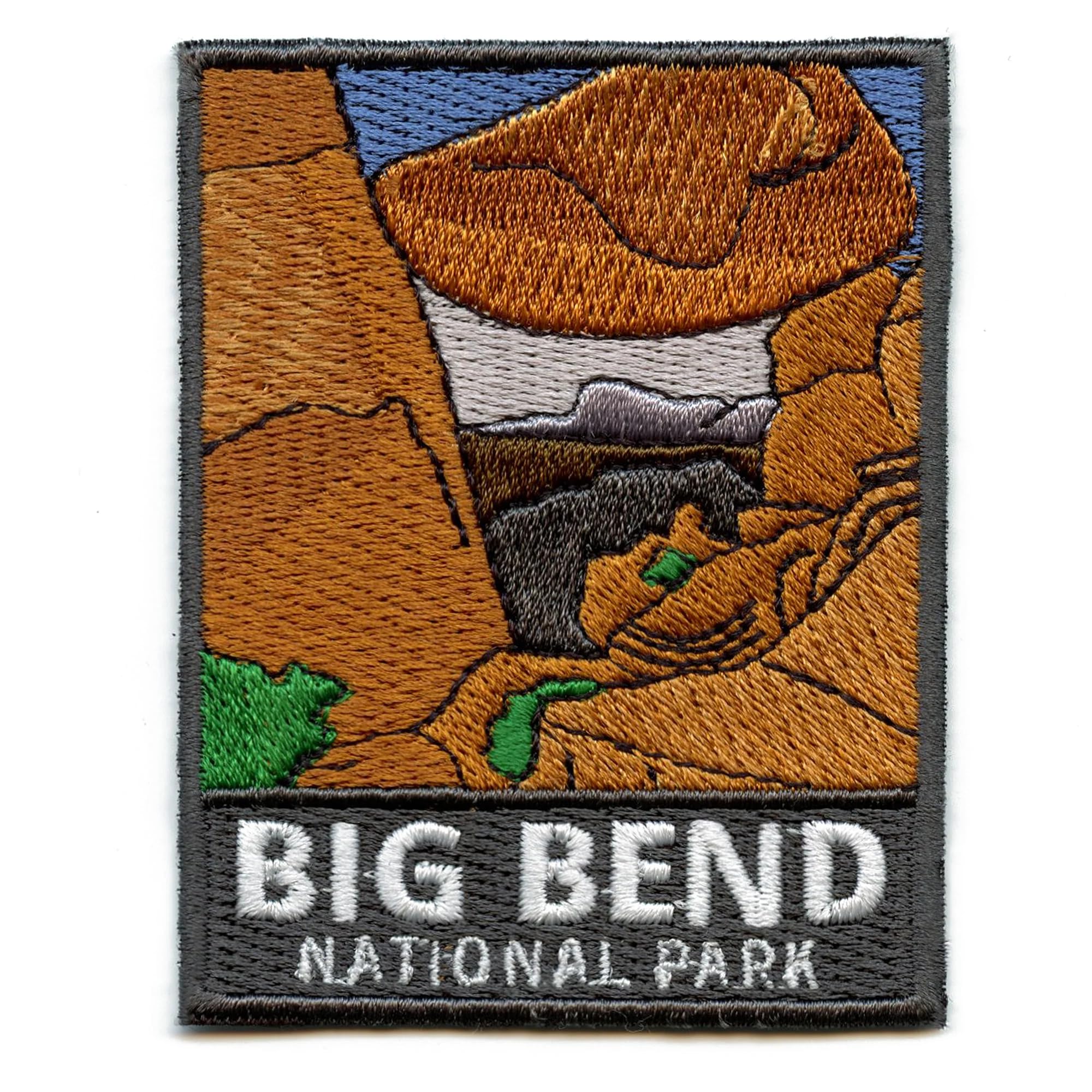 Big Bend National Park Embroidered Iron-On Patch - Vintage Souvenir Travel Badge for Jackets, Hats & Backpacks - Perfect for Hiking, Camping & Outdoor Adventures