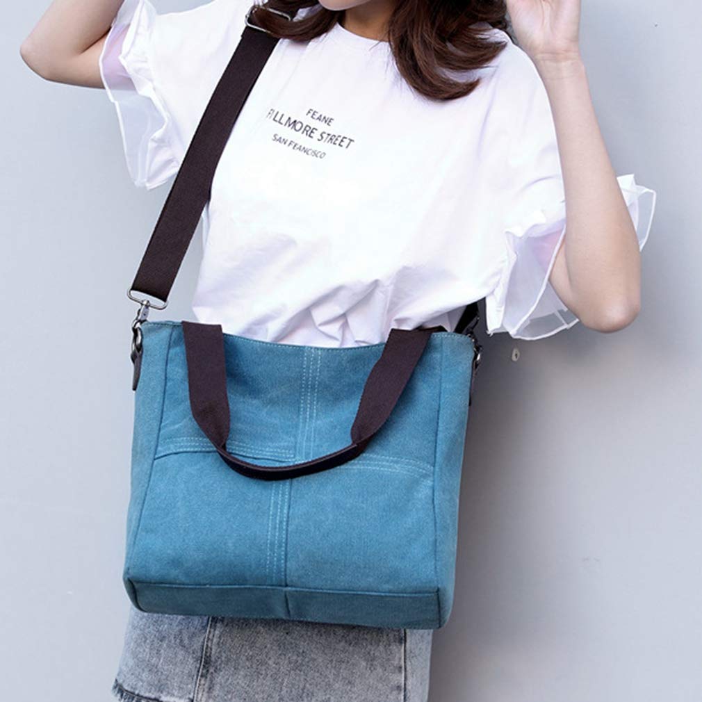 Women's Canvas Tote Bag - Small Crossbody Purse for Work & Travel