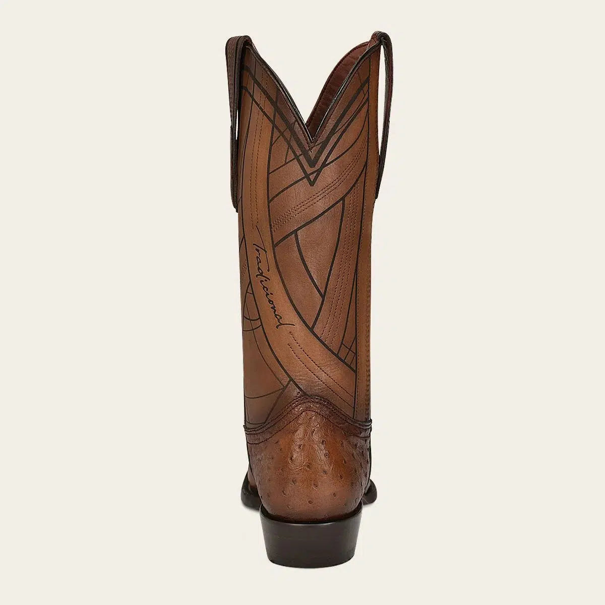 Men's Cuadra Brown Dress Cowboy Boots - Genuine Ostrich Leather Western Boots for Rodeo, Country Dancing & Casual Wear