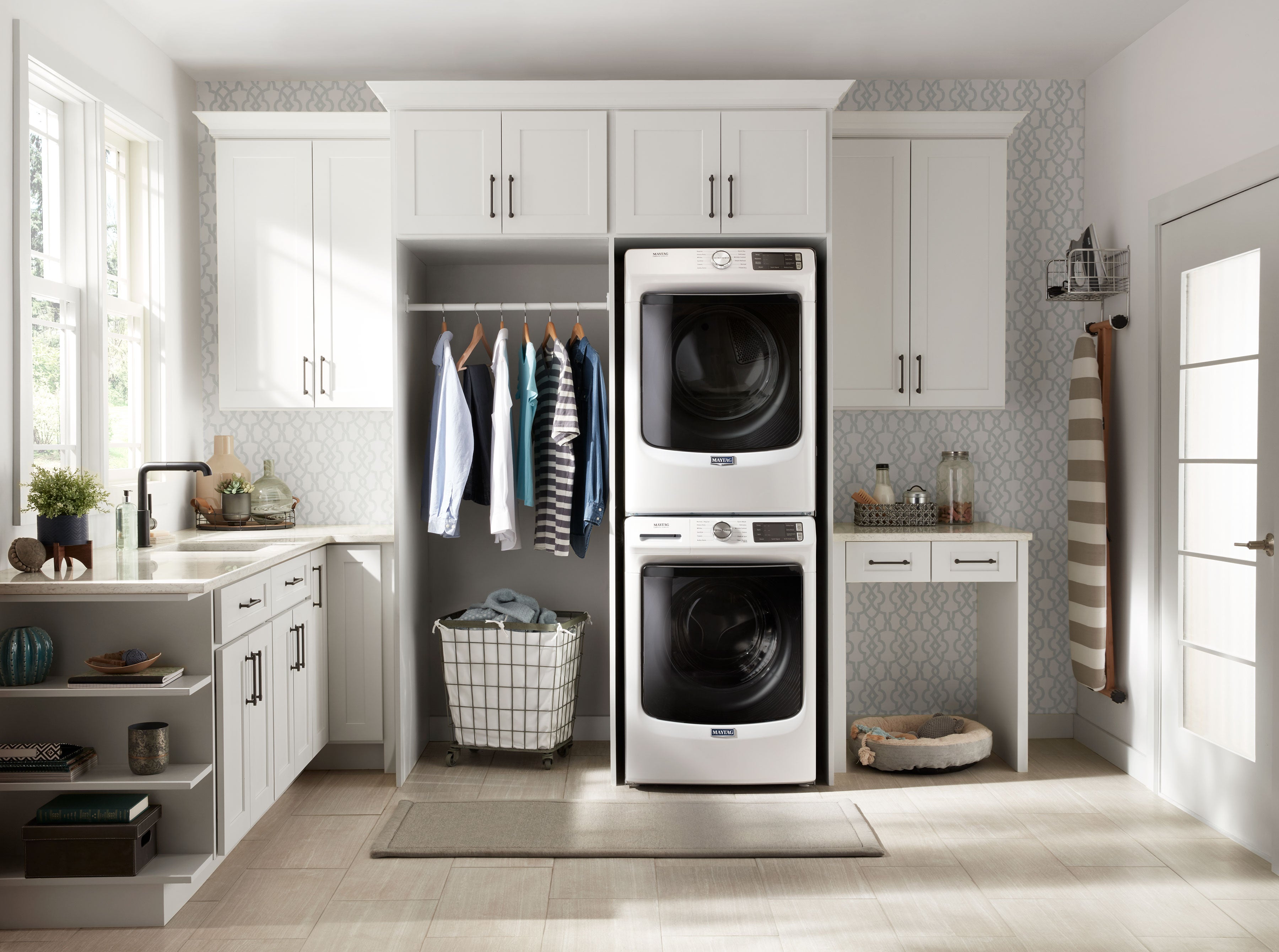 Maytag MHW6630HW 5.5 cu.ft. White Front Load Washing Machine - Large Capacity for Family Laundry, Energy Efficient & Quiet Operation