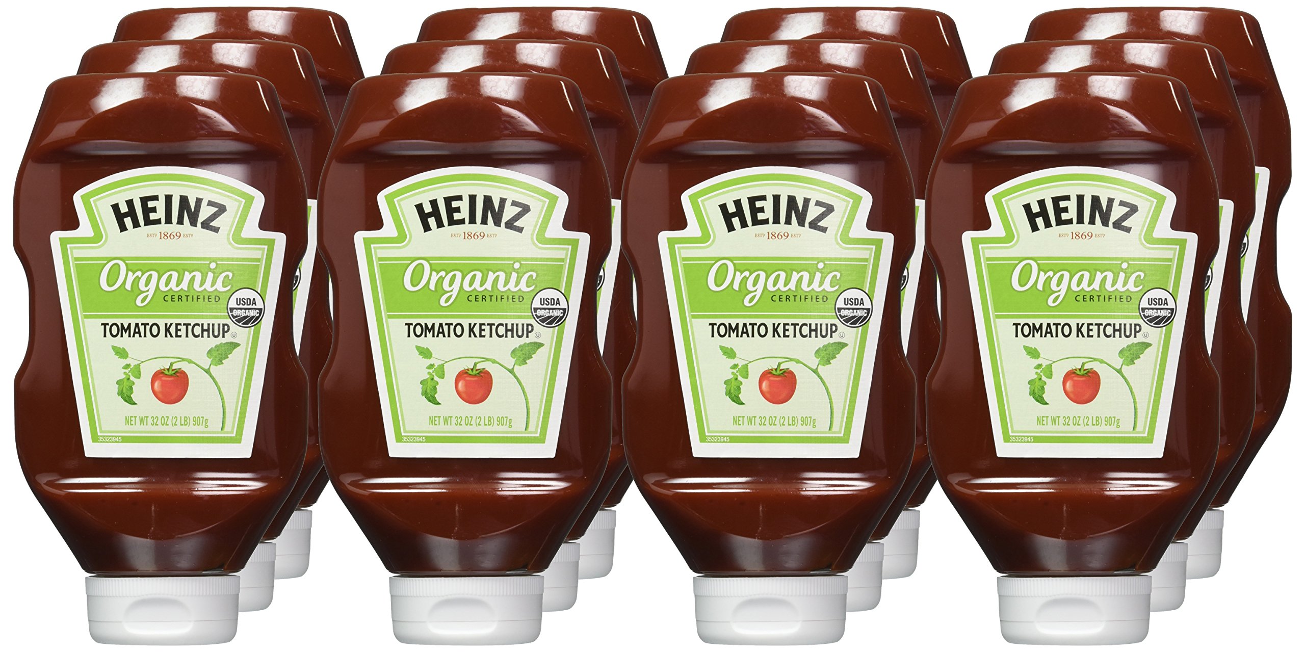 Organic Heinz Tomato Ketchup - 12 Pack (32 oz Bottles) | Gluten-Free, No Artificial Preservatives | Perfect for BBQs, Burgers, Hot Dogs & Family Gatherings