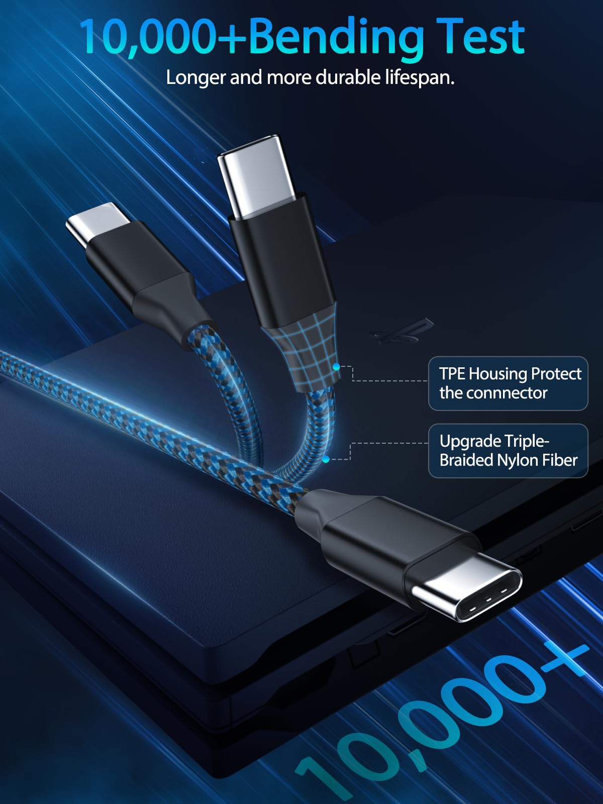 Premium USB-C Charging Cable for PS5 & Xbox Series X/S Controllers - 6ft Fast Charge & Data Sync Cord - Compatible with PlayStation 5 DualSense & Xbox Core Controller Accessories - Perfect for Gaming Sessions & Home Entertainment Setups