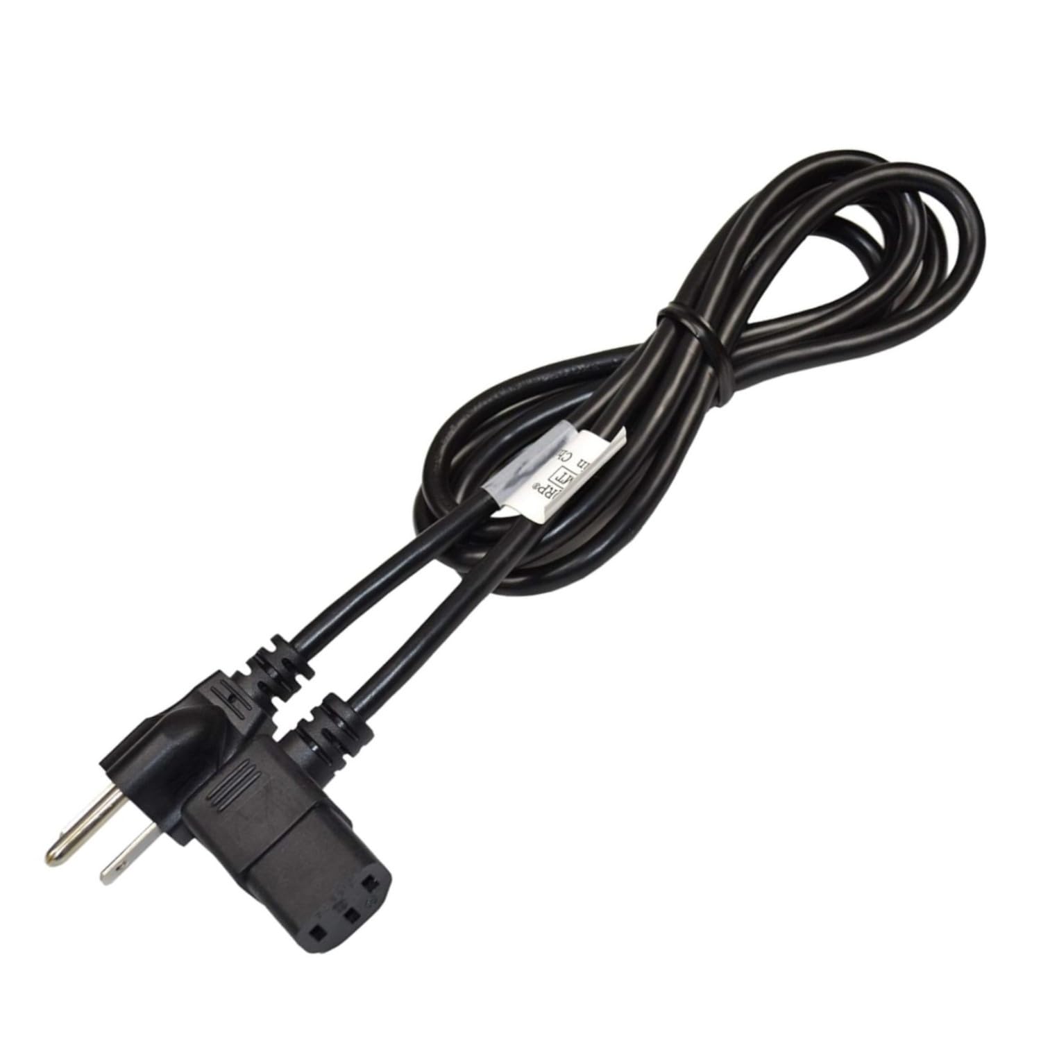 HQRP Right Angle AC Power Cable for Voodoo Labs Pedal Power - 18AWG Mains Cord with 3-Prong Plug - Perfect for Guitar Effects Pedalboards & Music Equipment Power Supply