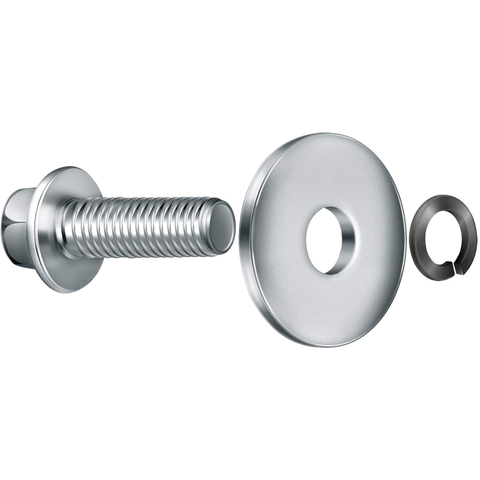 3/4 Inch Go Kart Clutch Bolt Kit with Lock Washer - Compatible with 10/12 Teeth Engines for Mini Bikes & Go Karts - Durable Replacement Parts for Racing & Off-Road Performance