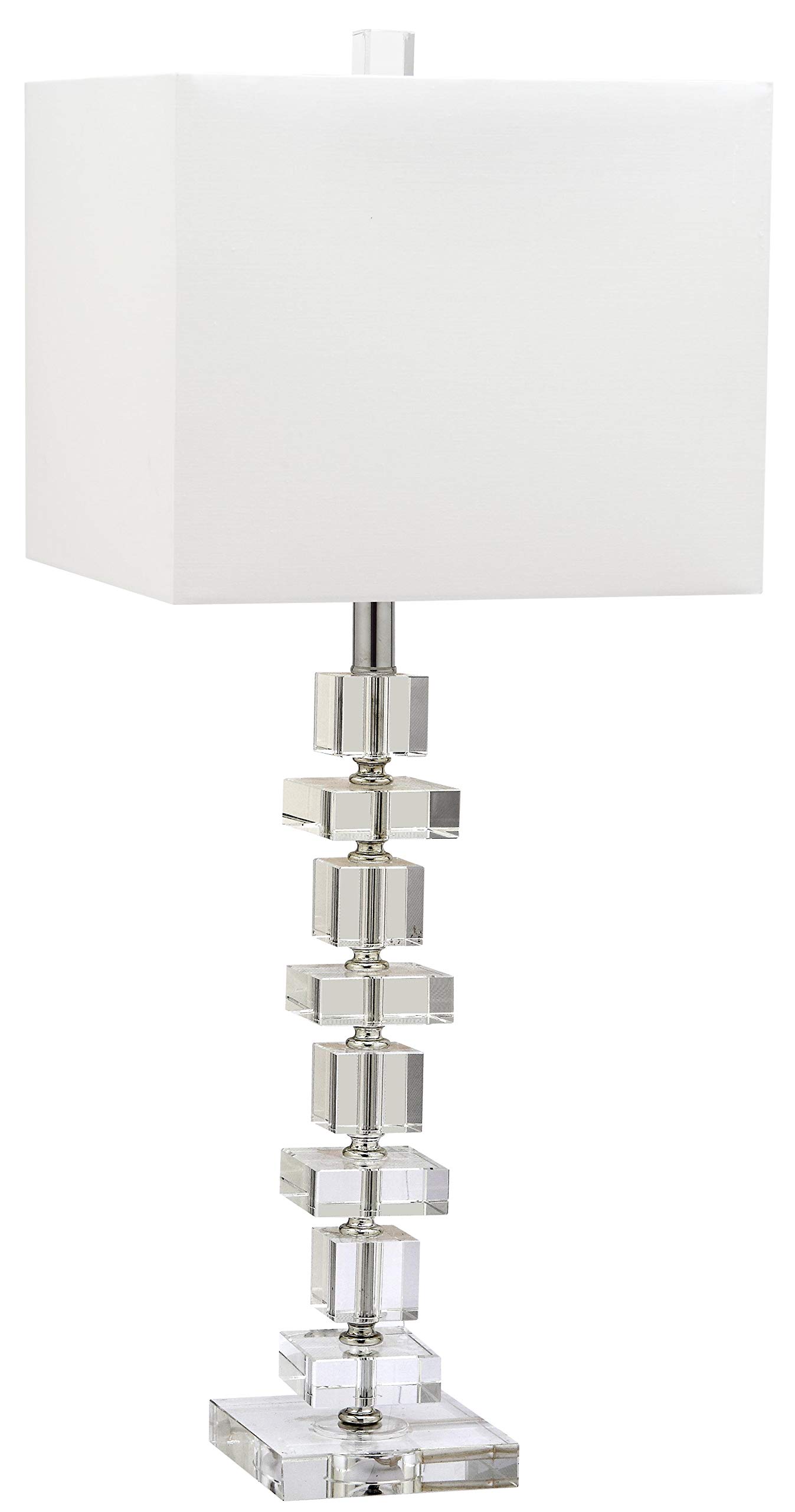 SAFAVIEH Modern Deco 28-inch Table Lamp Set of 2 with LED Bulbs - Stylish Lighting for Bedroom, Living Room & Home Office - Perfect for Nightstand, Reading Nook or Workspace Ambience