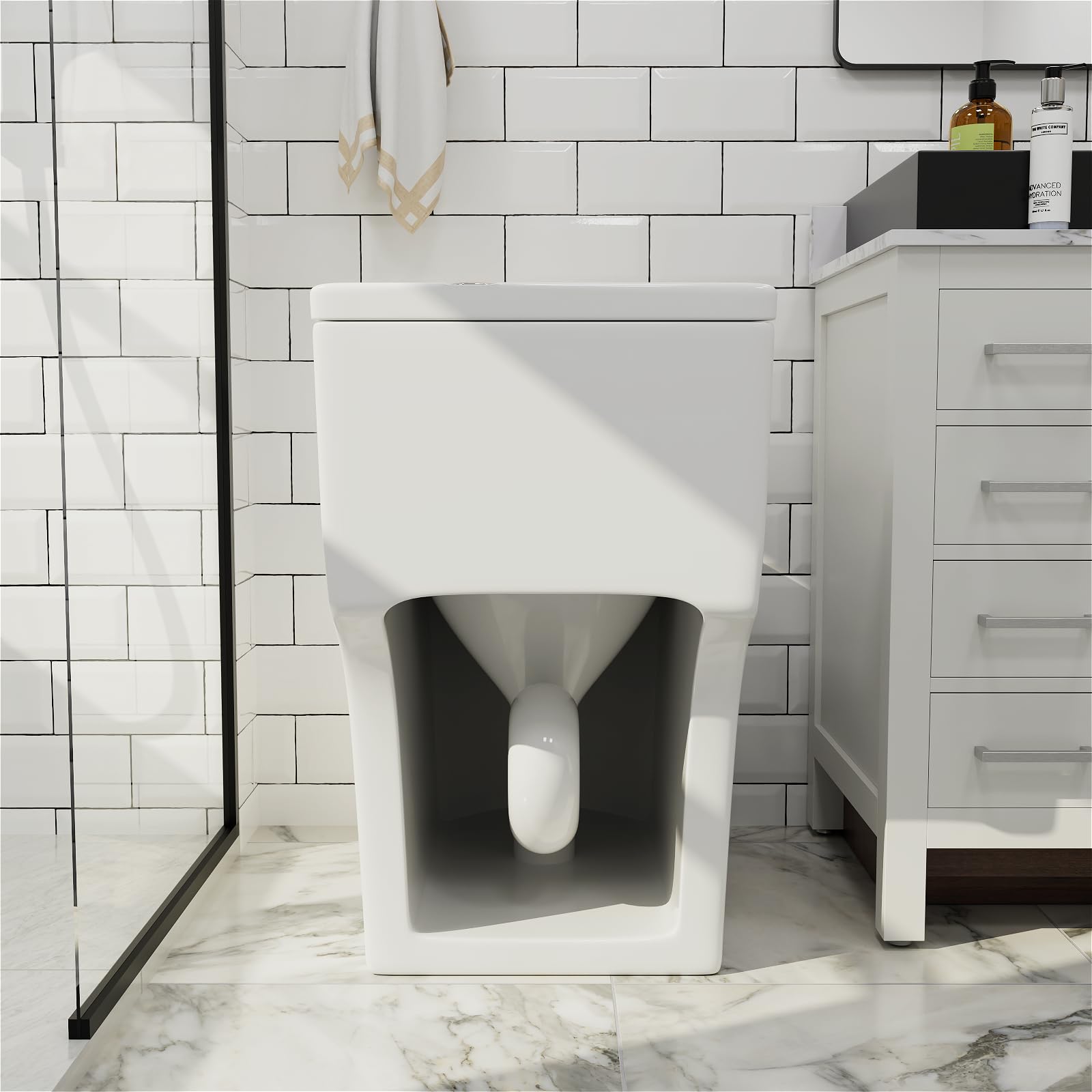 Dual Flush One Piece Toilet - 17.7