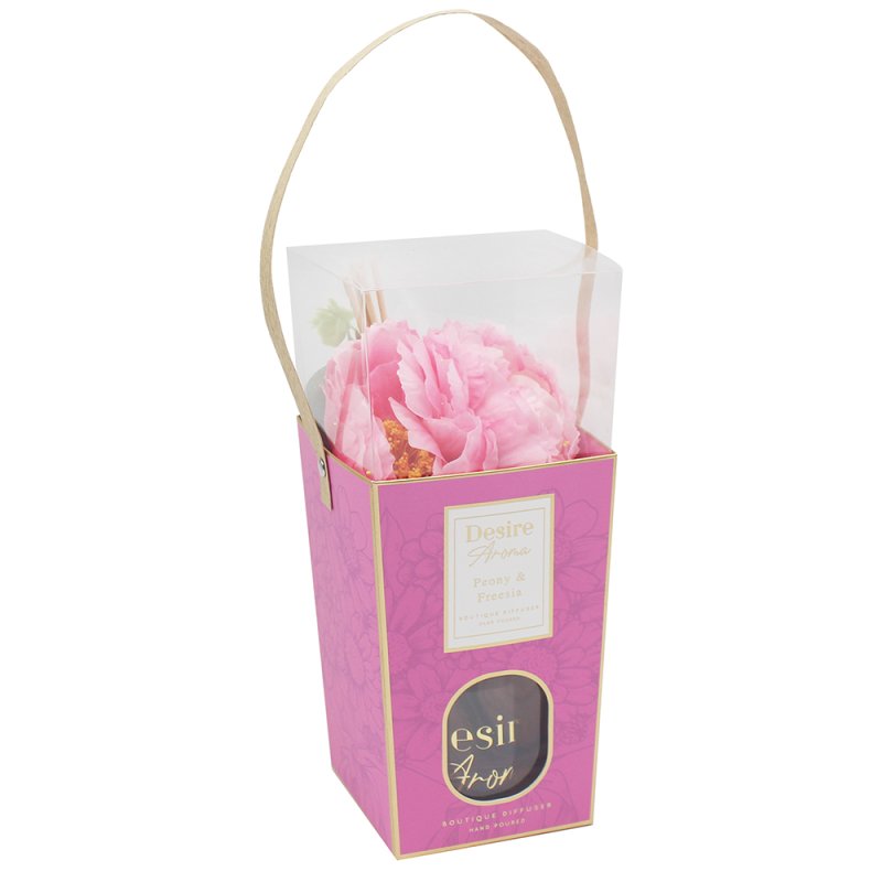 Lesser & Pavey Pink Peony Reed Diffuser 200ml - Floral Home Fragrance Oil for Living Room, Bedroom & Bathroom