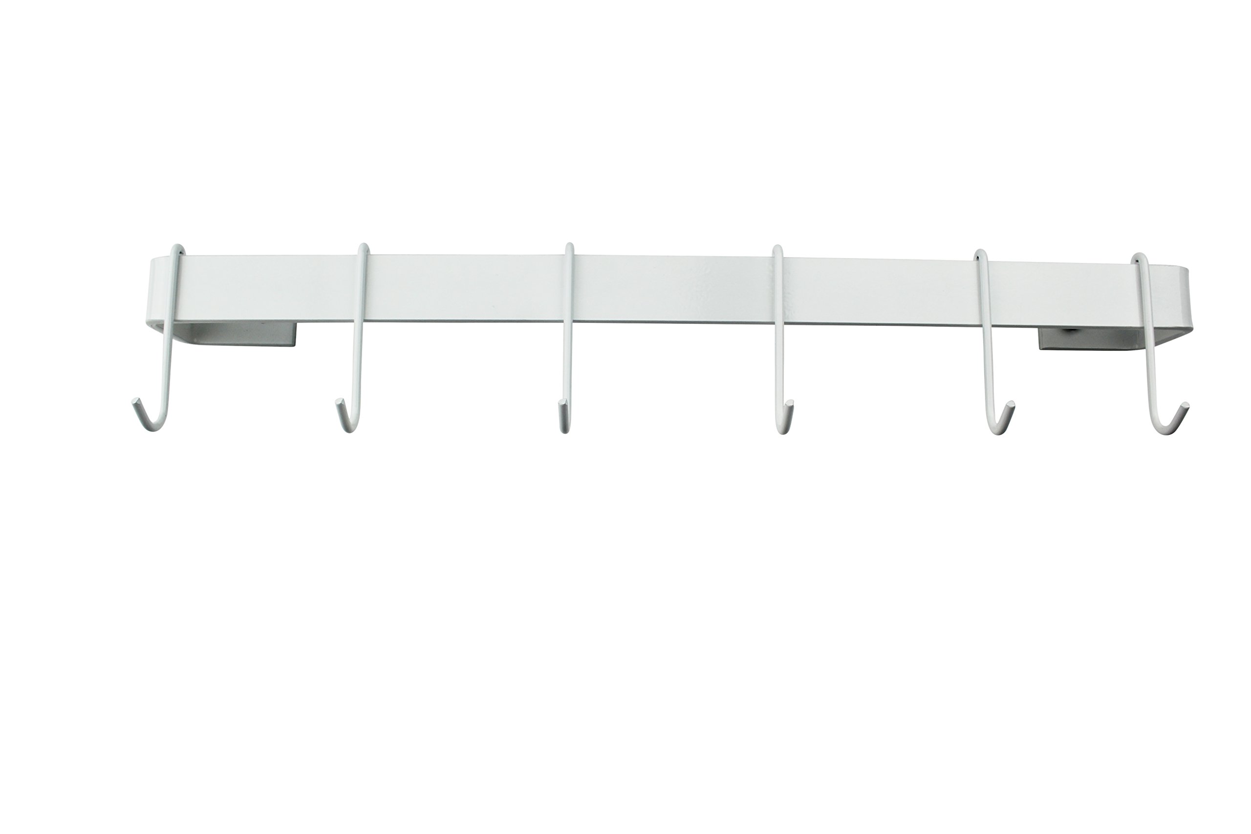 Enclume 36-Inch White Handcrafted Kitchen Utensil Wall Rack - Premium Wooden Organizer for Spoons, Spatulas & Cooking Tools - Perfect for Farmhouse, Rustic & Modern Kitchens