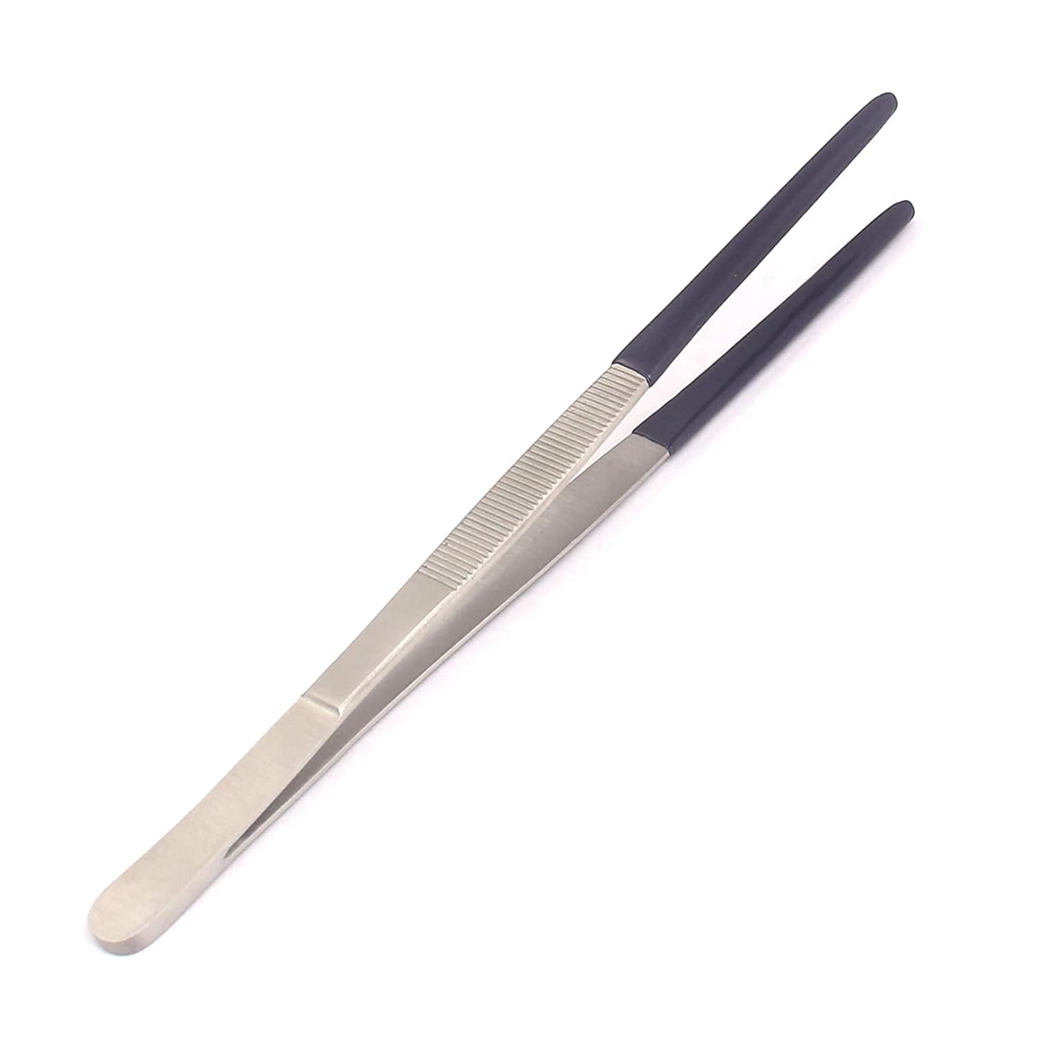Steamer Cleaner Tweezers with Blue PVC Tips - Safe Bead Removal Tool for Jewelry Making, Electronics Repair & Crafting Projects