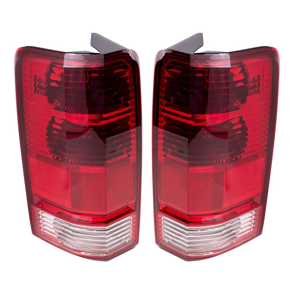 Brock Replacement Tail Light Set for 2007-2011 Dodge Nitro - Driver & Passenger Side (55157151AG & 55157150AC) - Perfect for Night Driving & Vehicle Safety Upgrades